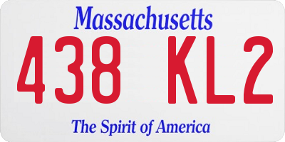 MA license plate 438KL2