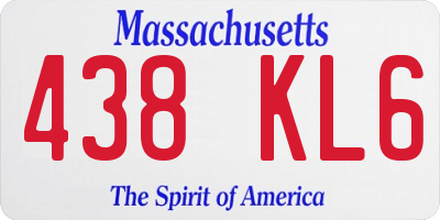 MA license plate 438KL6