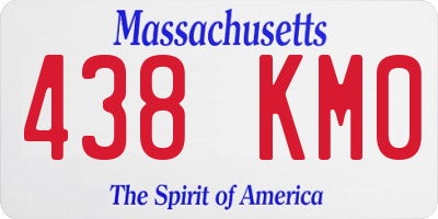 MA license plate 438KM0