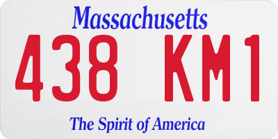 MA license plate 438KM1