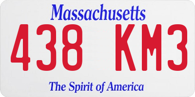 MA license plate 438KM3