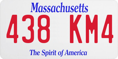 MA license plate 438KM4