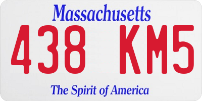 MA license plate 438KM5