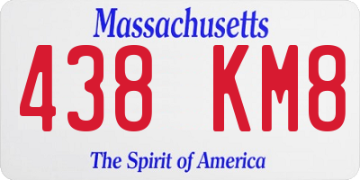 MA license plate 438KM8
