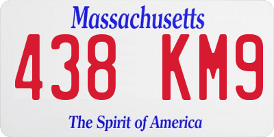 MA license plate 438KM9