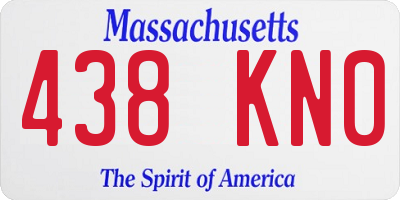 MA license plate 438KN0