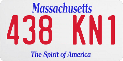 MA license plate 438KN1