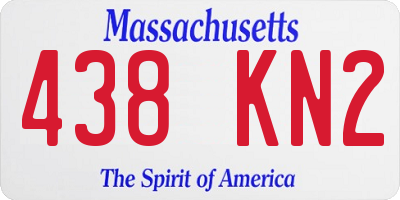 MA license plate 438KN2