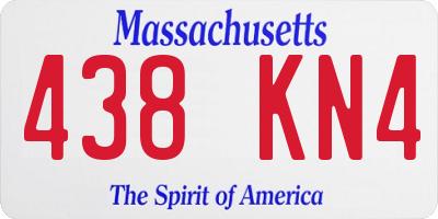 MA license plate 438KN4