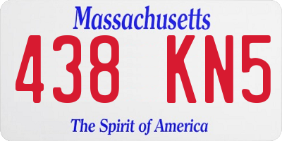 MA license plate 438KN5