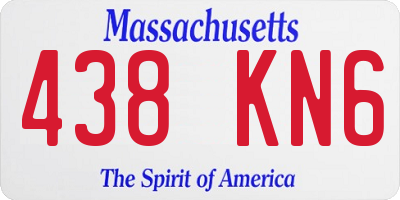 MA license plate 438KN6