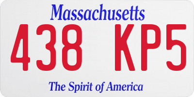 MA license plate 438KP5