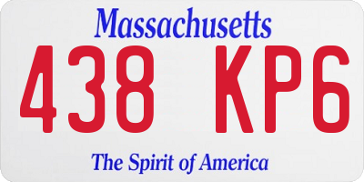 MA license plate 438KP6