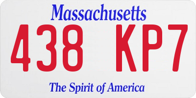 MA license plate 438KP7