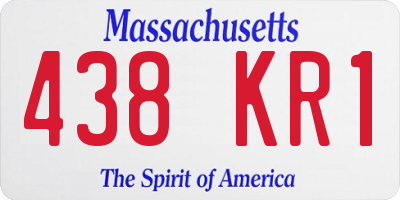 MA license plate 438KR1