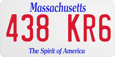 MA license plate 438KR6