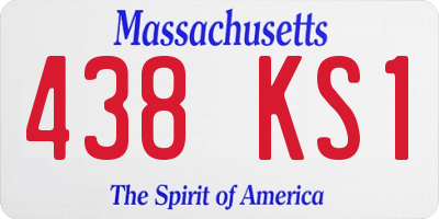 MA license plate 438KS1
