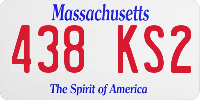 MA license plate 438KS2
