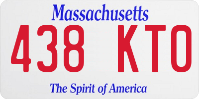 MA license plate 438KT0