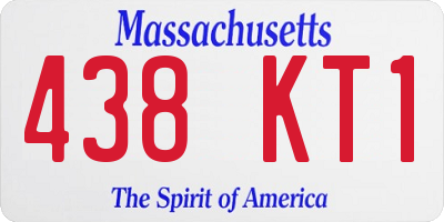 MA license plate 438KT1