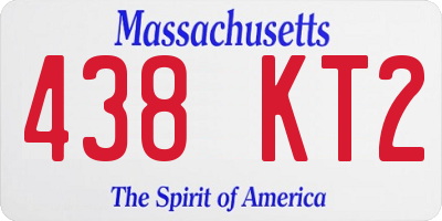 MA license plate 438KT2