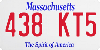 MA license plate 438KT5