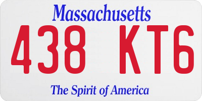 MA license plate 438KT6
