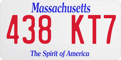 MA license plate 438KT7