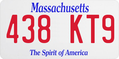 MA license plate 438KT9