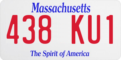 MA license plate 438KU1