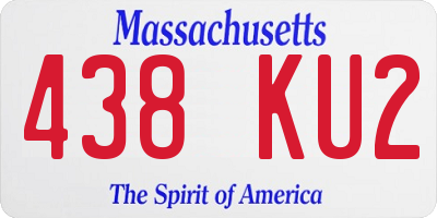 MA license plate 438KU2