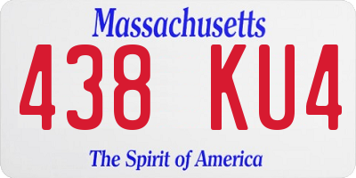 MA license plate 438KU4