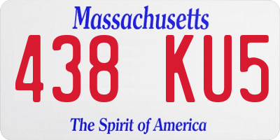 MA license plate 438KU5