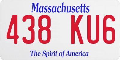 MA license plate 438KU6
