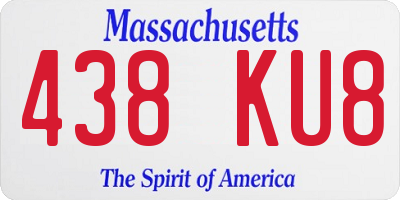 MA license plate 438KU8
