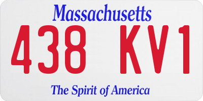 MA license plate 438KV1
