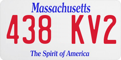 MA license plate 438KV2