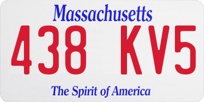 MA license plate 438KV5