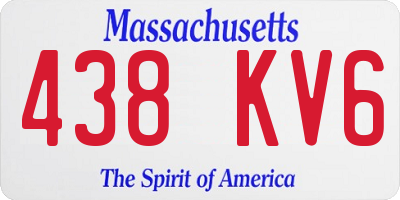 MA license plate 438KV6