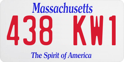 MA license plate 438KW1