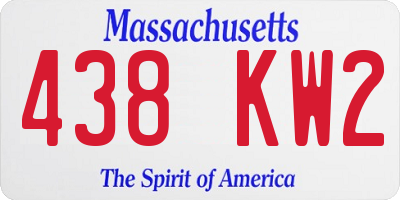 MA license plate 438KW2