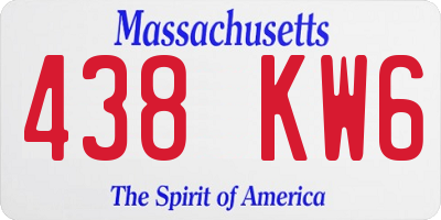 MA license plate 438KW6