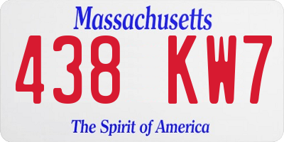 MA license plate 438KW7