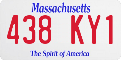 MA license plate 438KY1