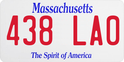 MA license plate 438LA0