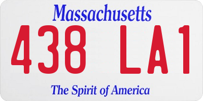 MA license plate 438LA1