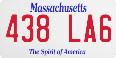 MA license plate 438LA6