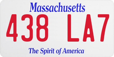 MA license plate 438LA7