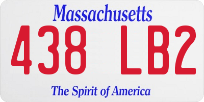 MA license plate 438LB2