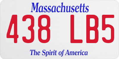 MA license plate 438LB5
